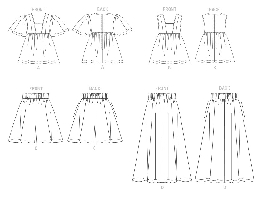 Symönster Vogue Patterns 1871 - Top Kjol Shorts - Dam | Bild 8
