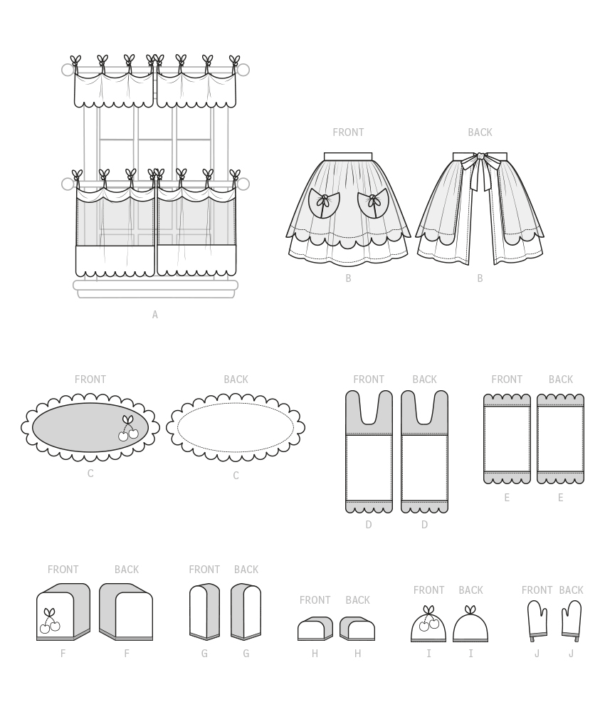 Symönster McCall´s 8302 - Förkläde - Gardin Inredning | Bild 6