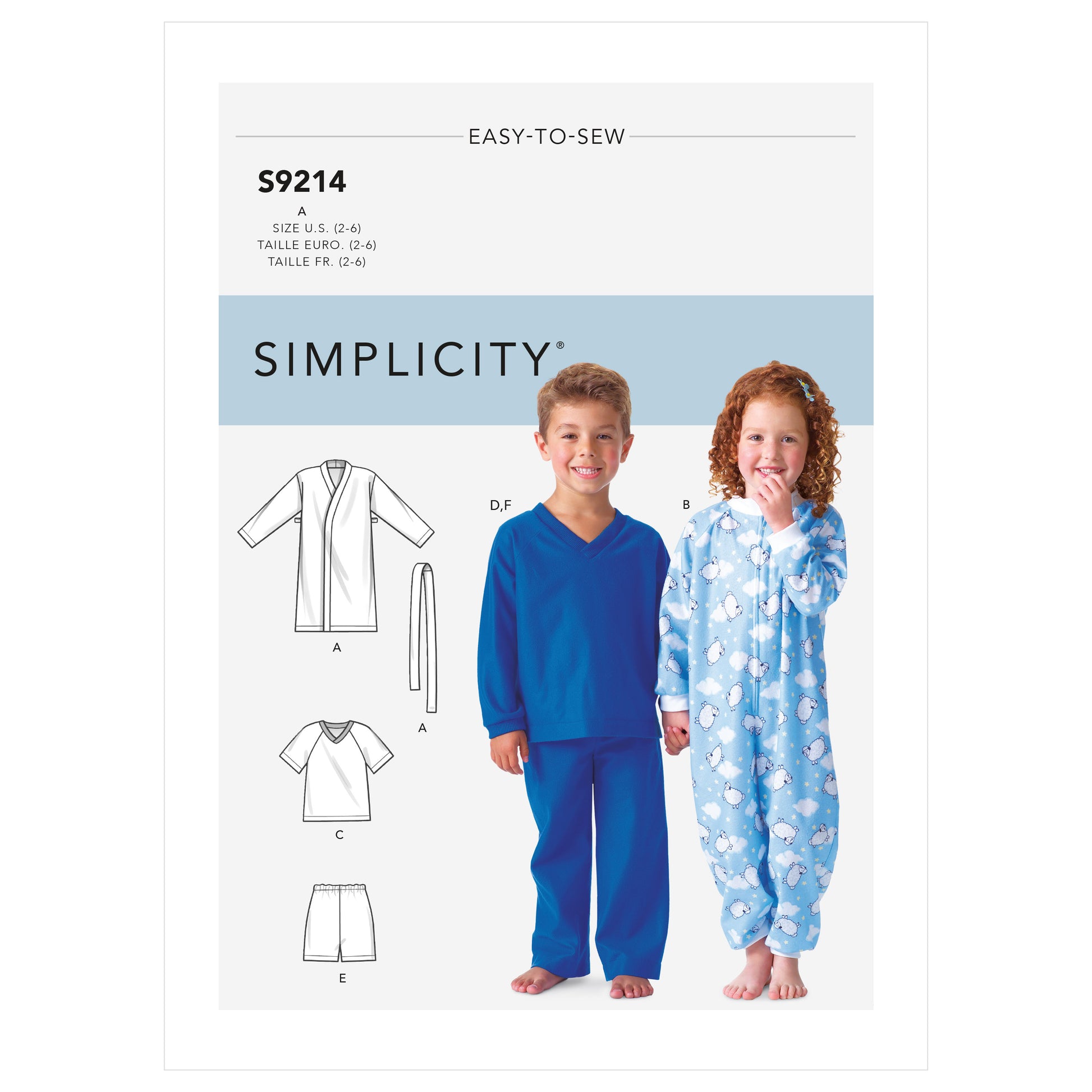 Symönster Simplicity 9214 - Pyjamas - Flicka Pojke | Bild 3