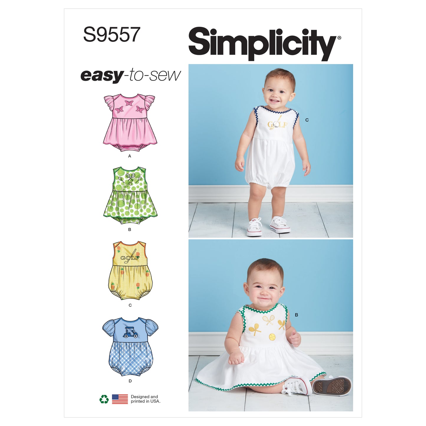 Symönster Simplicity 9557 - Klänning Jumpsuit - Baby | Bild 7