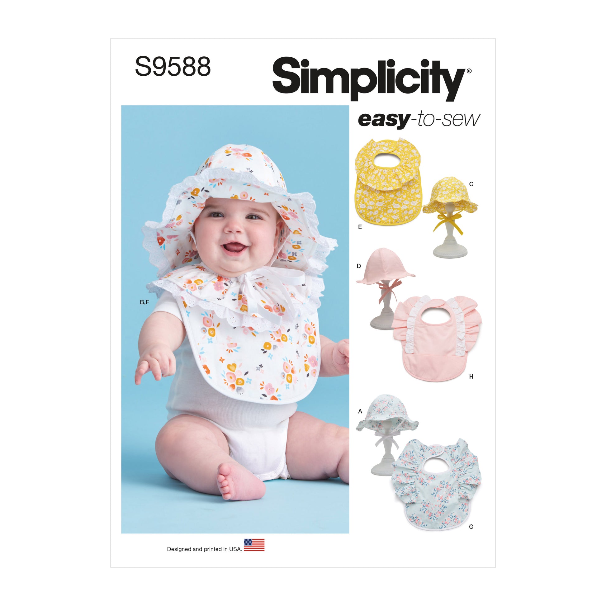 Symönster Simplicity 9588 - Baby - Hatt | Bild 8