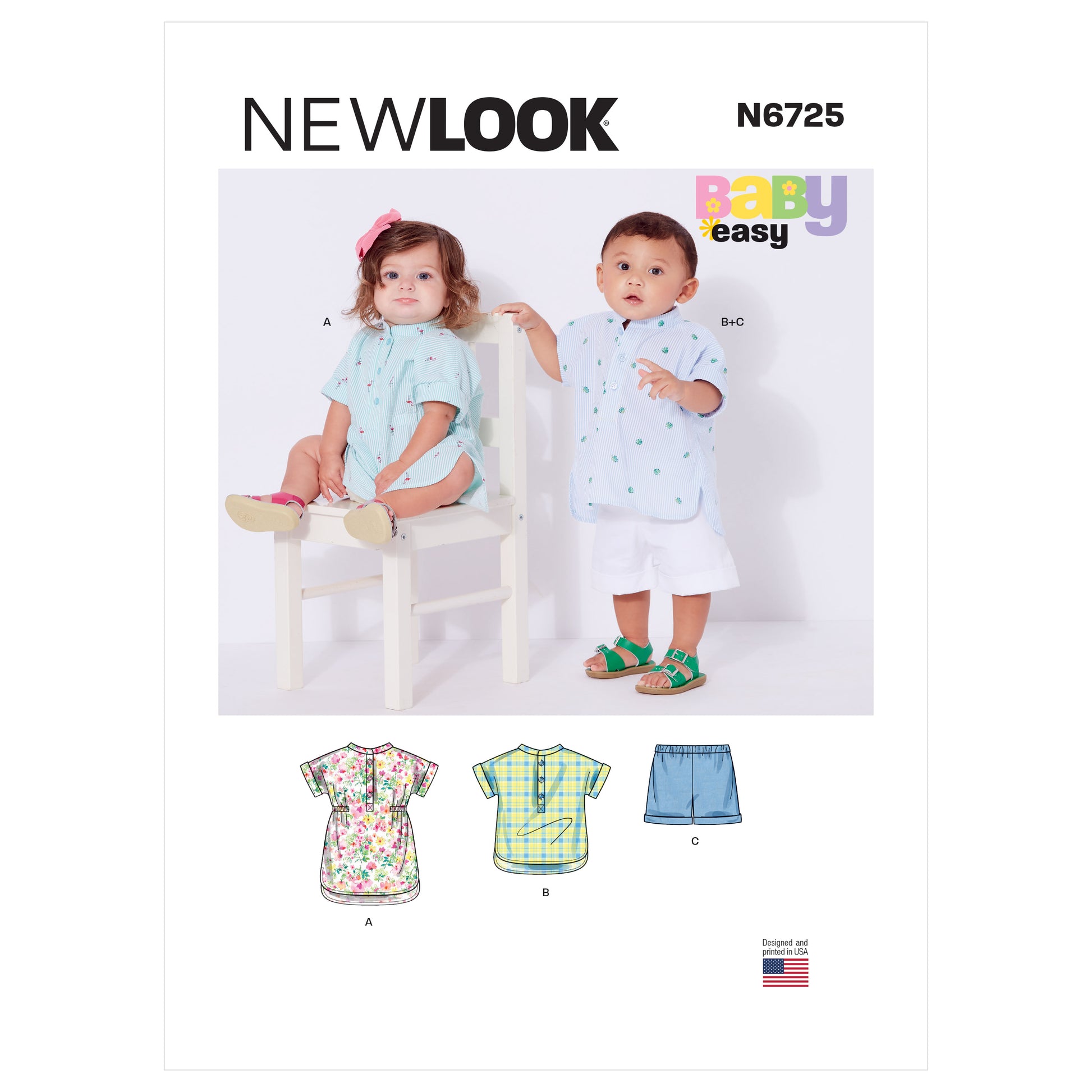 Symönster New Look 6725 - Klänning Top Shorts - Baby | Bild 7