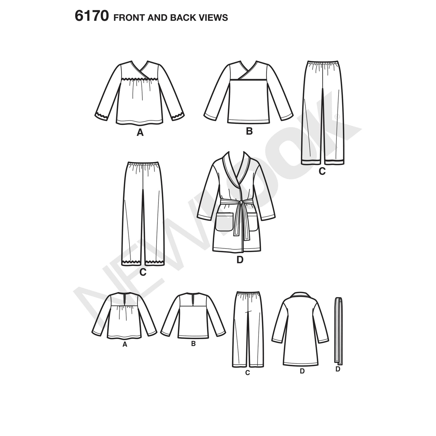 Symönster New Look 6170 - Top Byxa Pyjamas - Baby | Bild 6