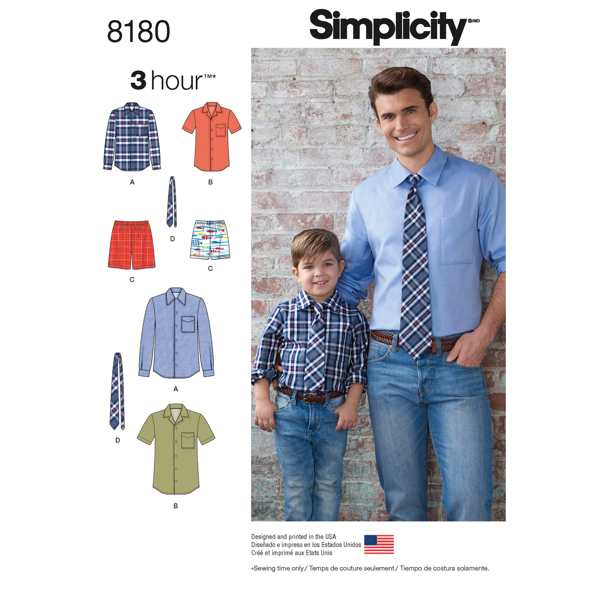 Symönster Simplicity 8180 - Skjorta Shorts - Pojke | Bild 4