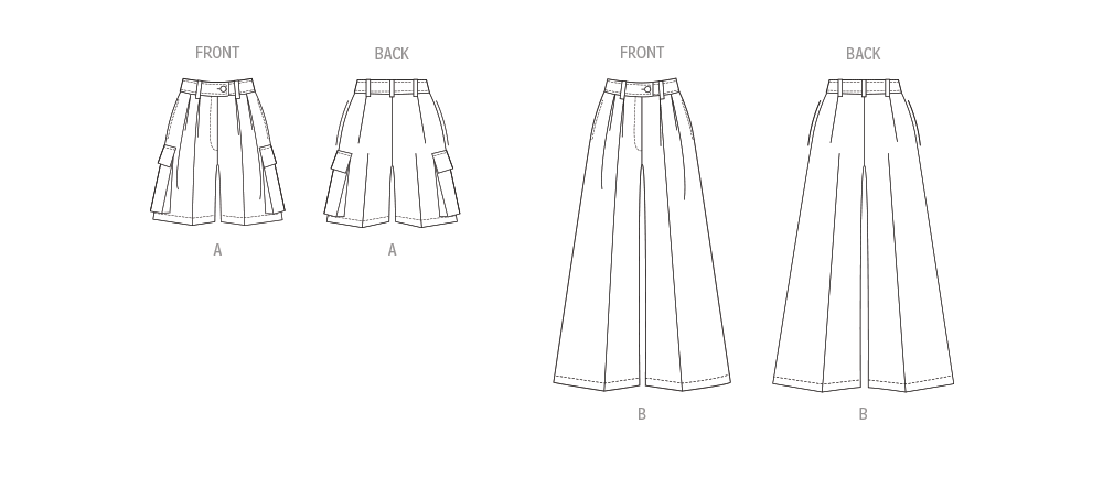Vogue Patterns V1958 - Byxa Shorts - Dam