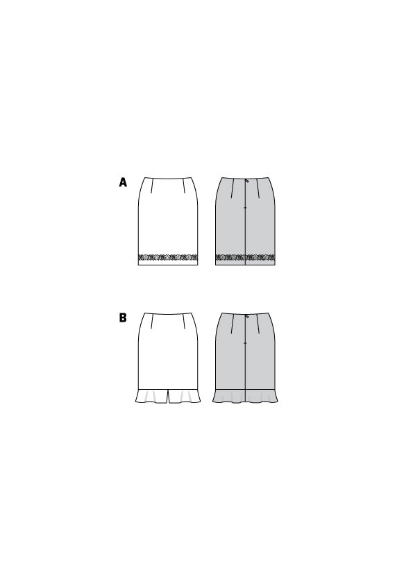 Symönster Burda 6071 - Burda 6071 Skirt ? Slim, Knee Length Style  | Bild 9