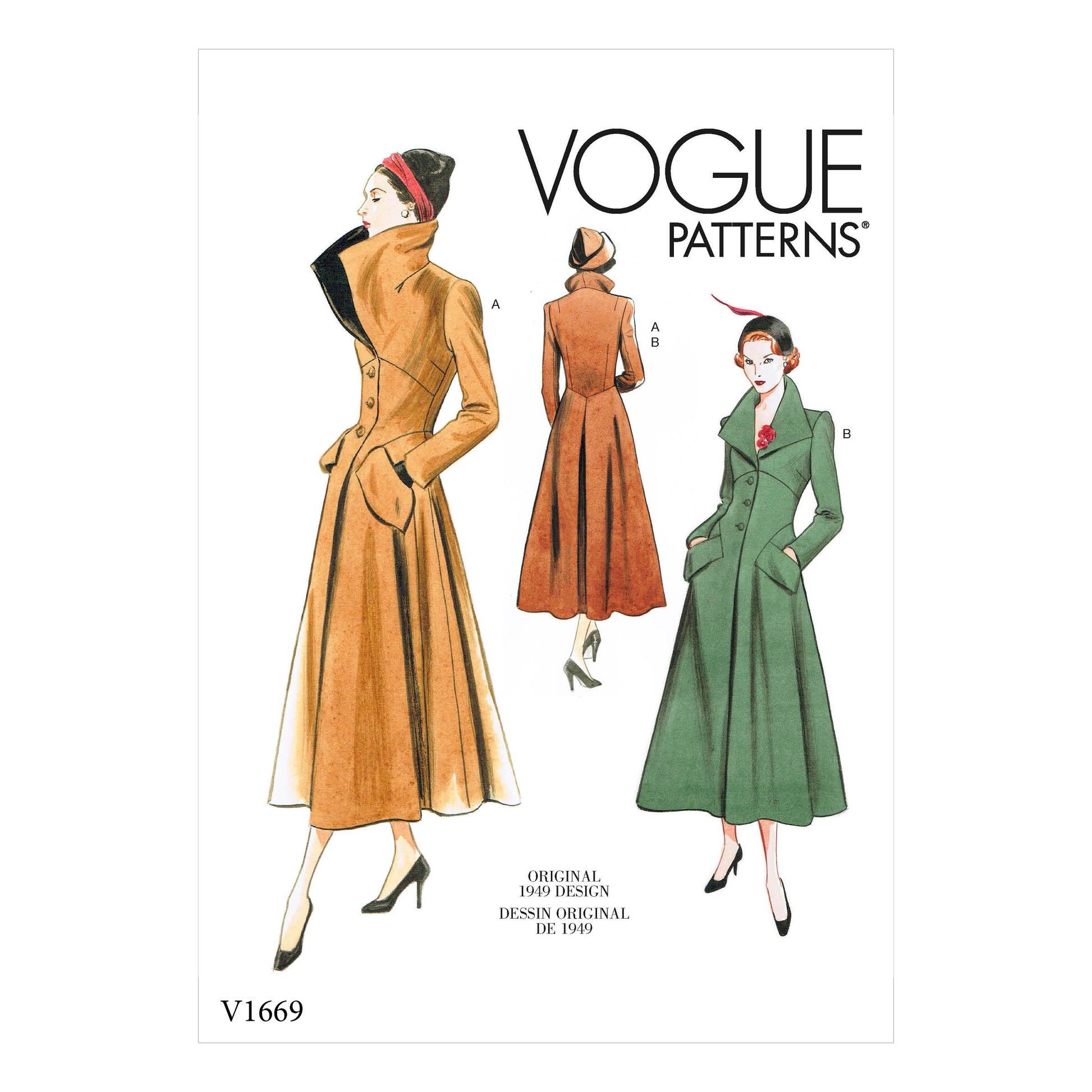 Symönster Vogue Patterns 1669 - Kappa Ytterkläder Vintage - Dam | Bild 6