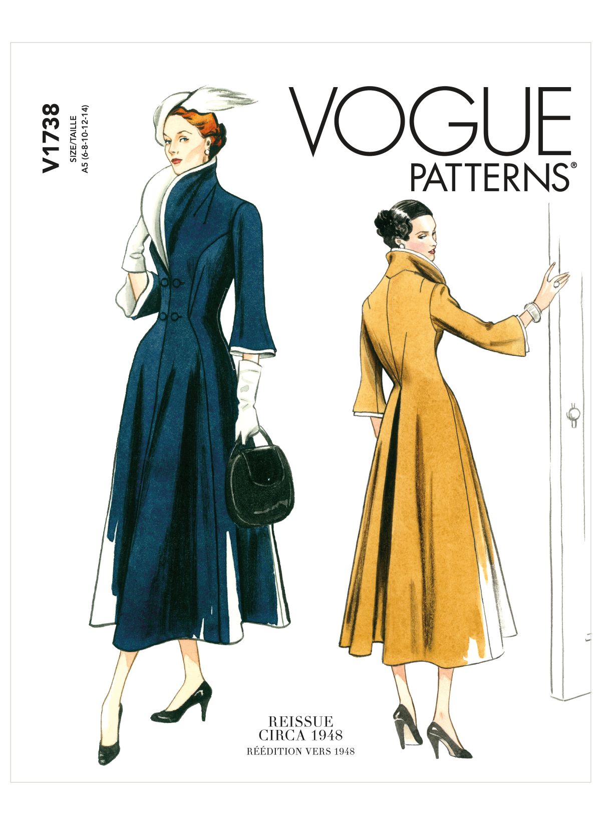 Symönster Vogue Patterns 1738 - Kappa Vintage - Dam | Bild 3