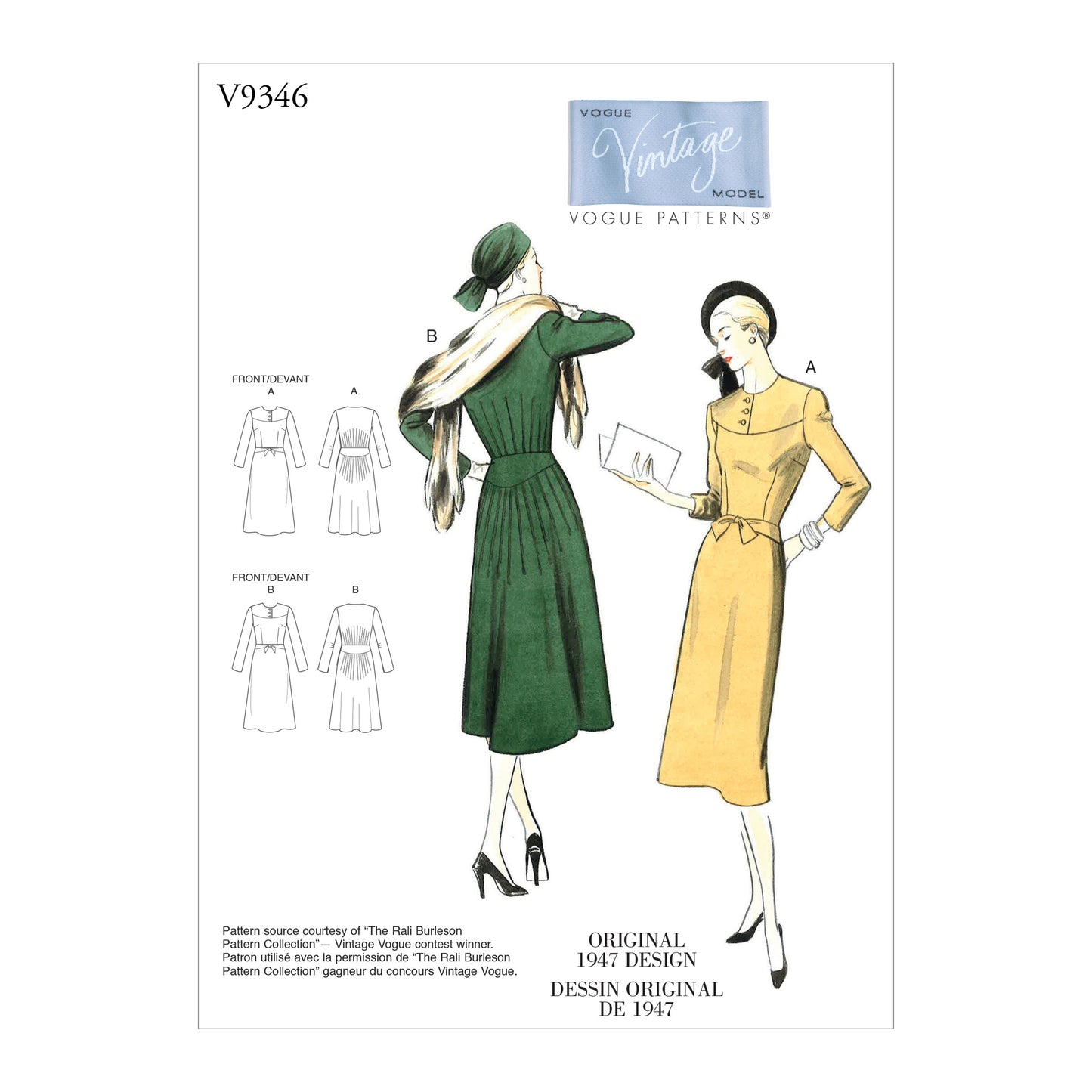 Vogue Patterns 9346 -  Vintage - Dam