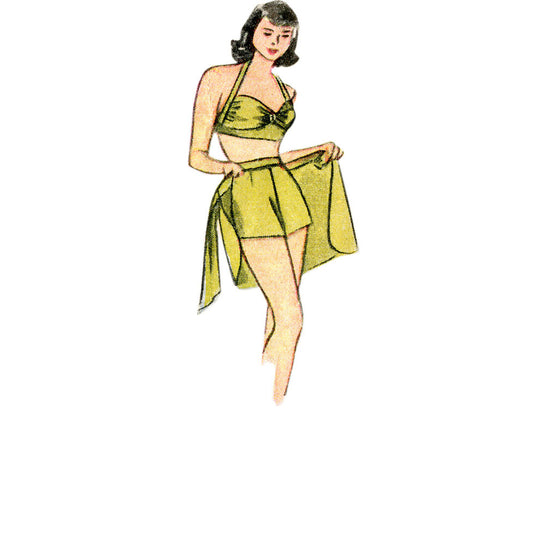 Symönster Simplicity 8932 - Kappa Badkläder Top Kjol Vintage Shorts - Dam - Sim | Bild 2