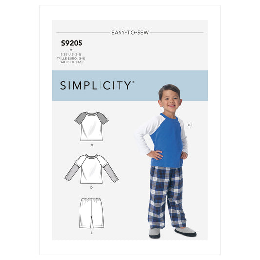 Symönster Simplicity 9205 - Pyjamas - Pojke | Bild 1