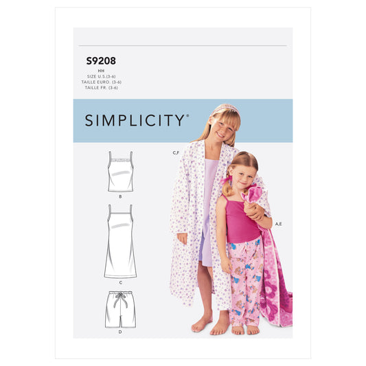 Symönster Simplicity 9208 - Pyjamas - Flicka | Bild 2