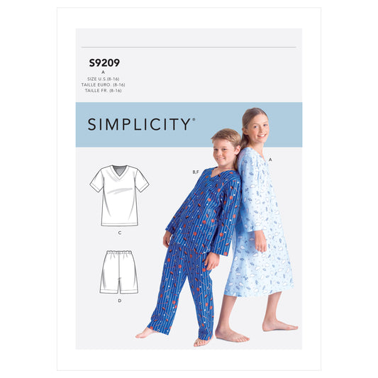Symönster Simplicity 9209 - Pyjamas - Flicka Pojke | Bild 2