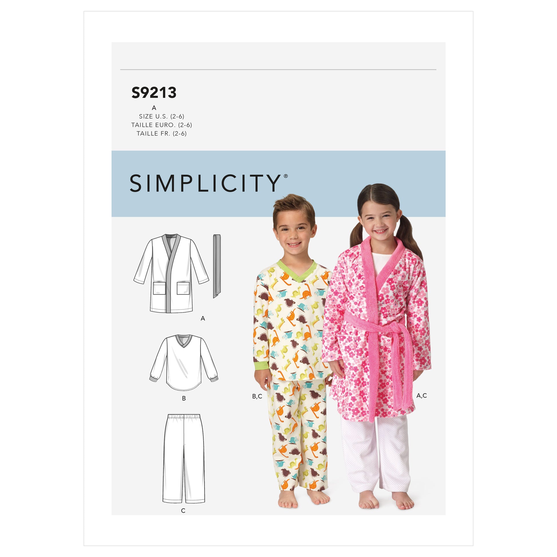 Symönster Simplicity 9213 - Pyjamas - Flicka Pojke | Bild 3