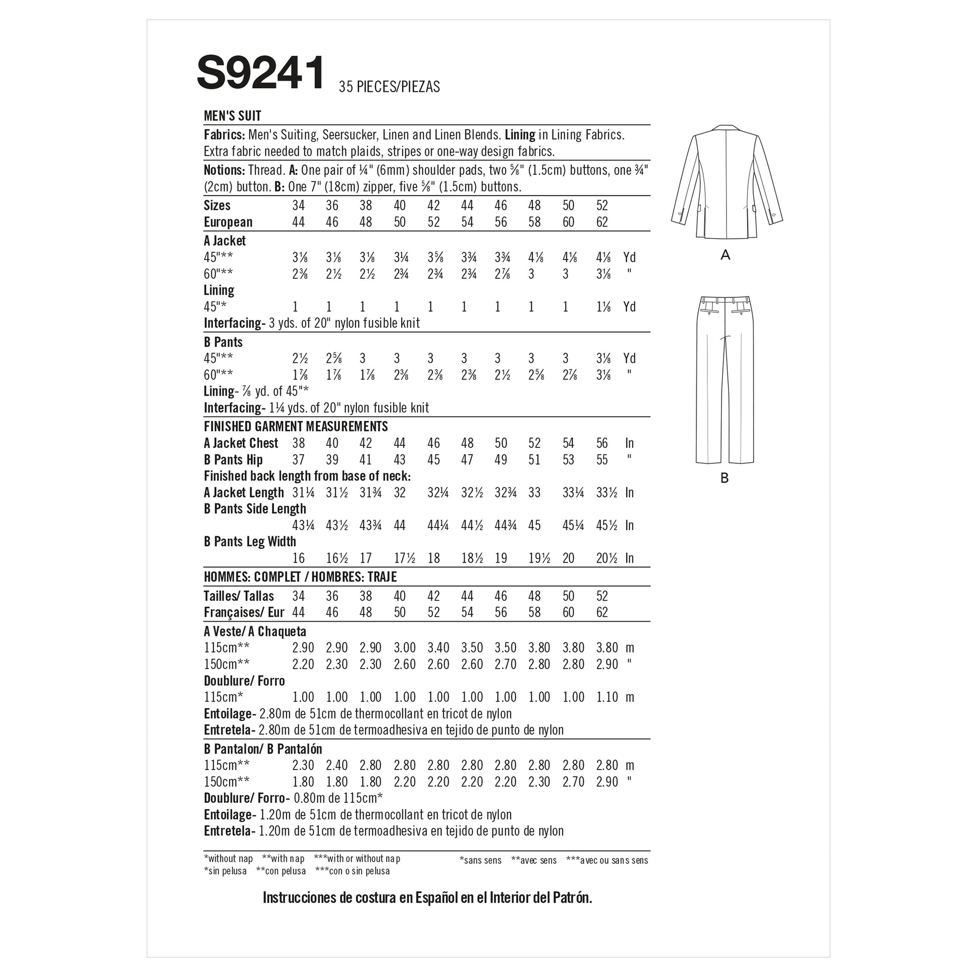 Symönster Simplicity 9241 - Jacka Byxa - Herr - Business | Bild 4