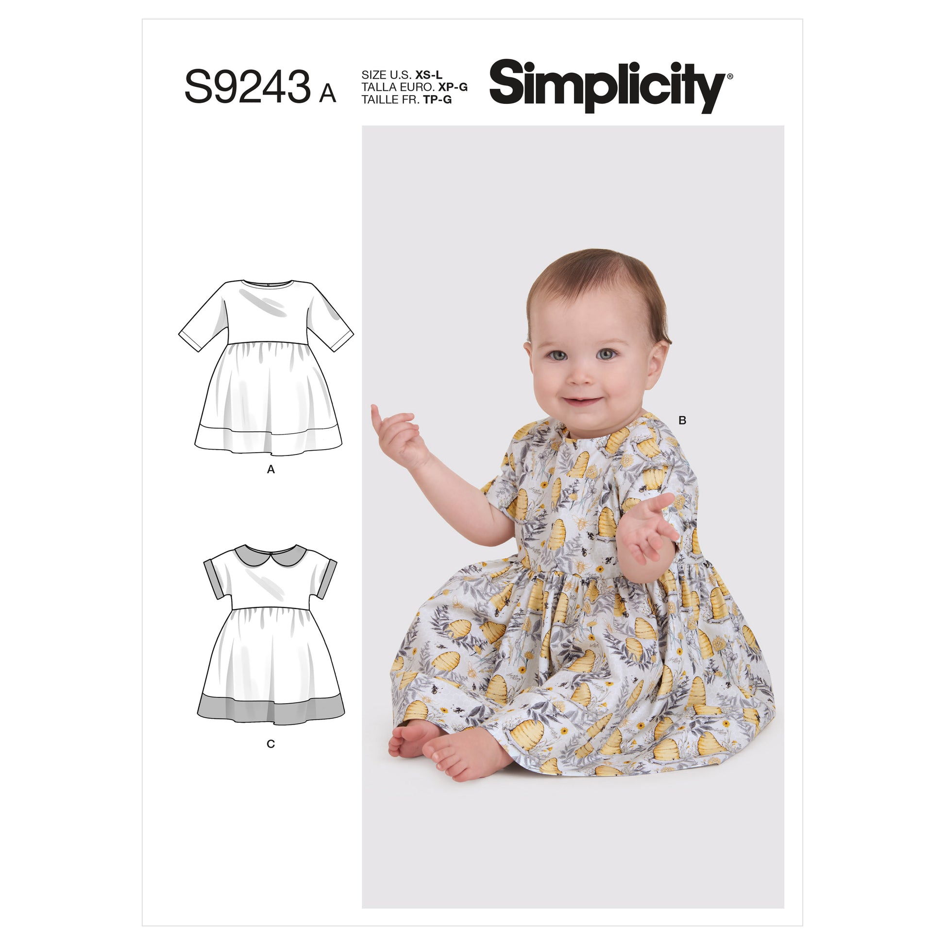 Symönster Simplicity 9243 - Klänning - Baby | Bild 2