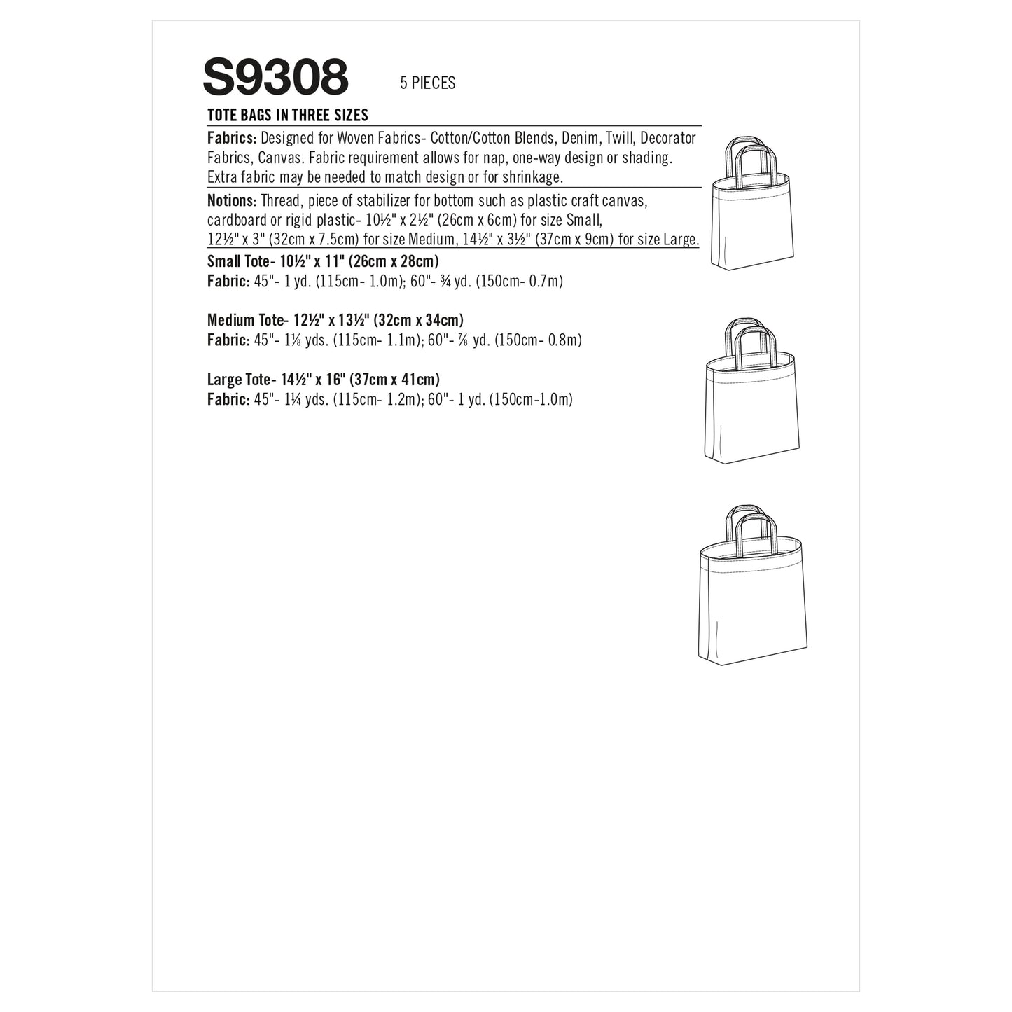 Symönster Simplicity 9308 - Accessoarer Väska | Bild 3