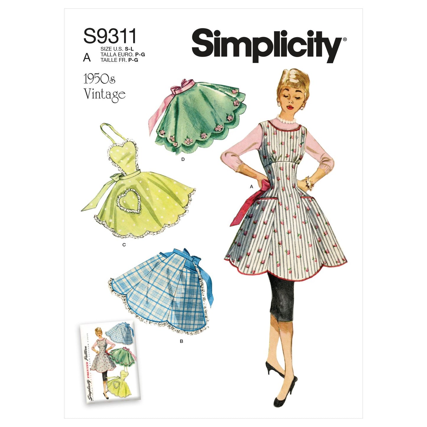 Symönster Simplicity 9311 - Vintage Förkläde | Bild 5