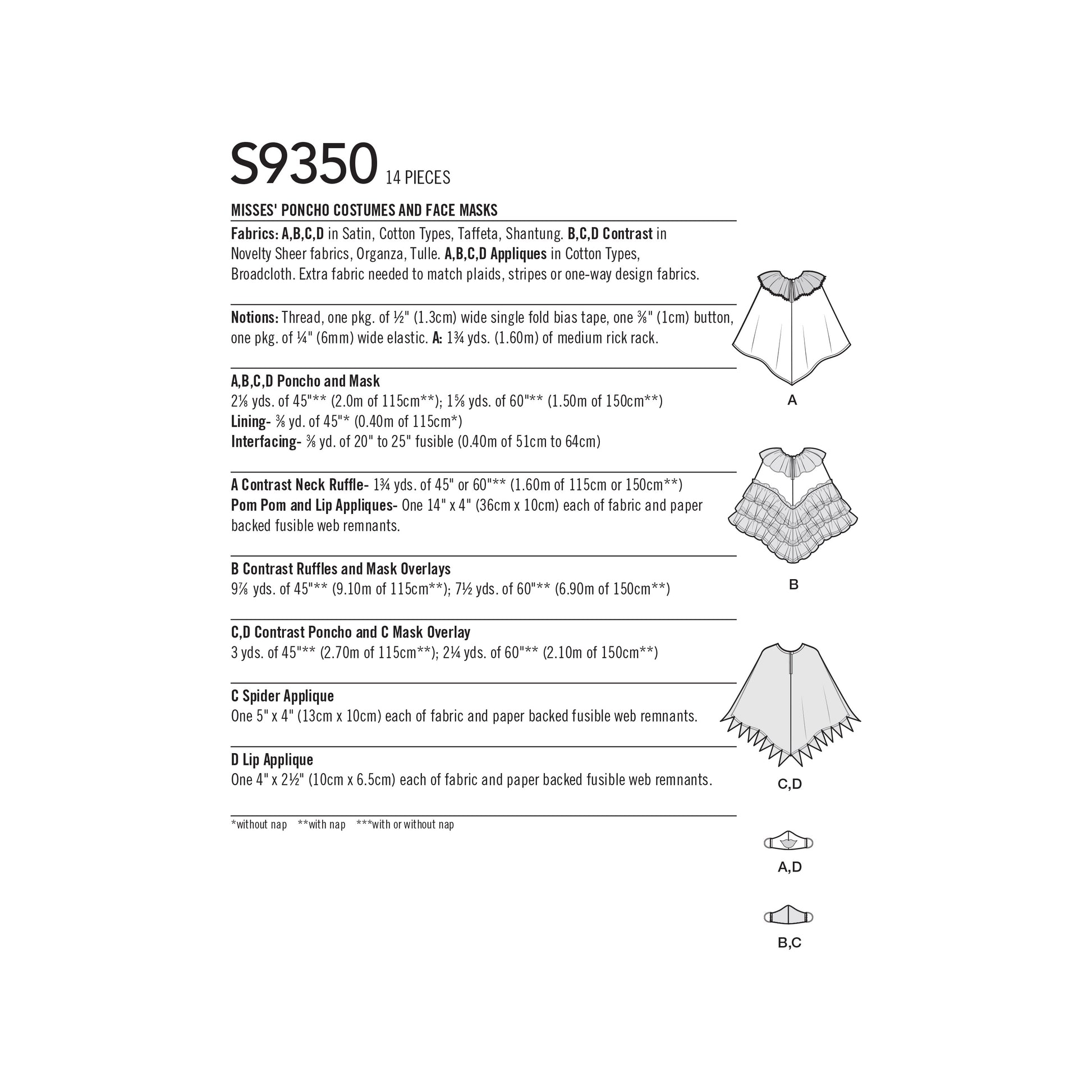 Symönster Simplicity 9350 - Utklädningskläder - Dam - Maskerad | Bild 7
