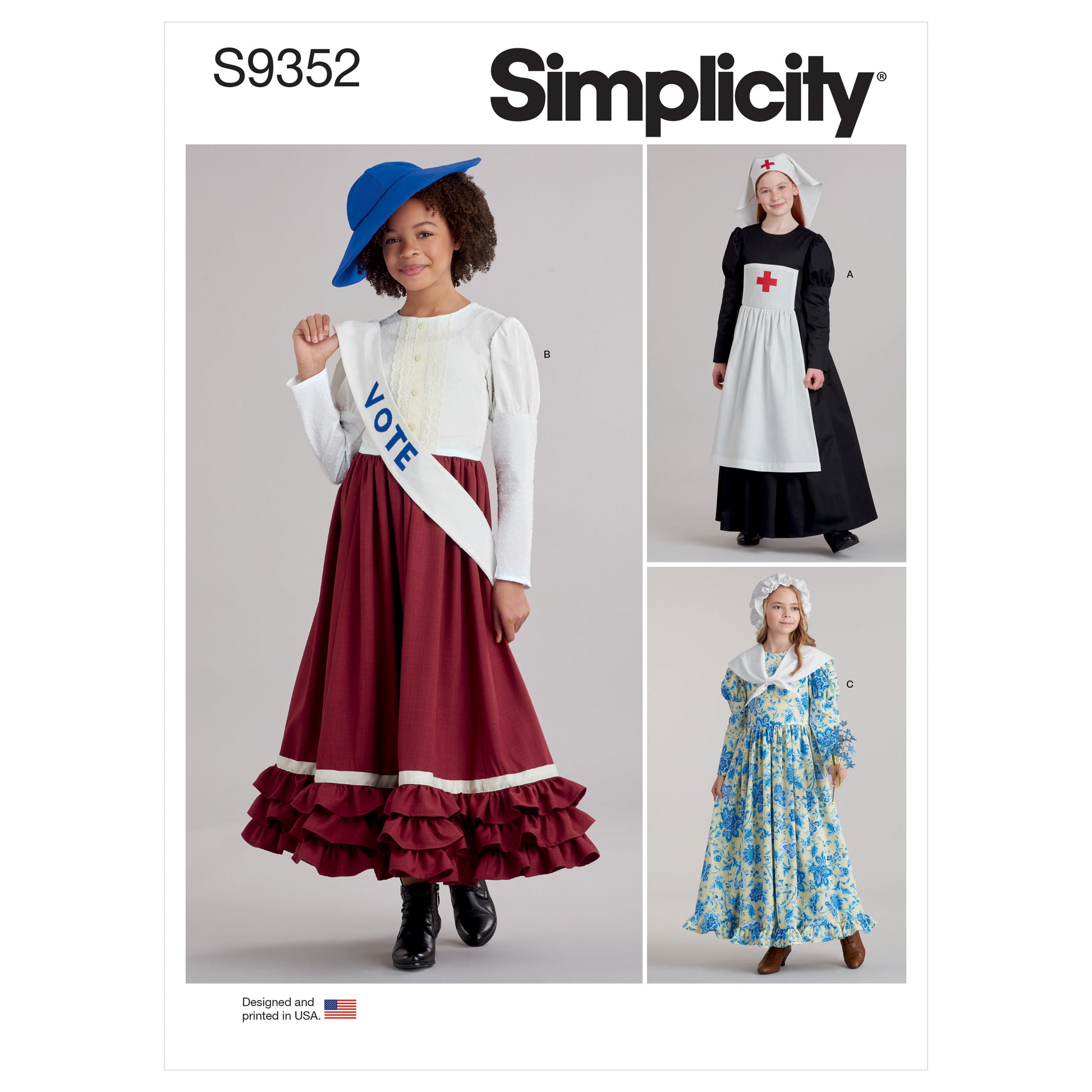 Symönster Simplicity 9352 - Utklädningskläder Historisk kostym - Flicka - Maskerad | Bild 8