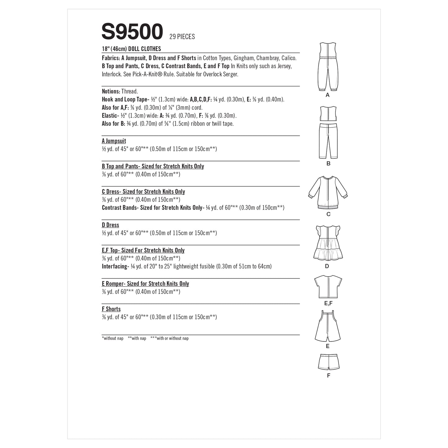 Symönster Simplicity 9500 - Dockkläder | Bild 8
