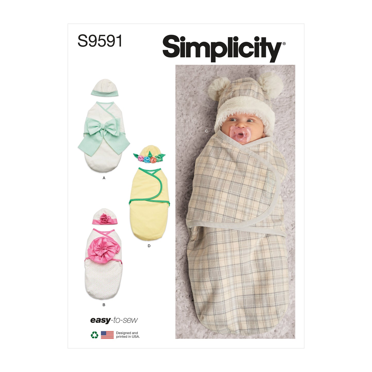 Symönster Simplicity 9591 - Baby - Hatt | Bild 8
