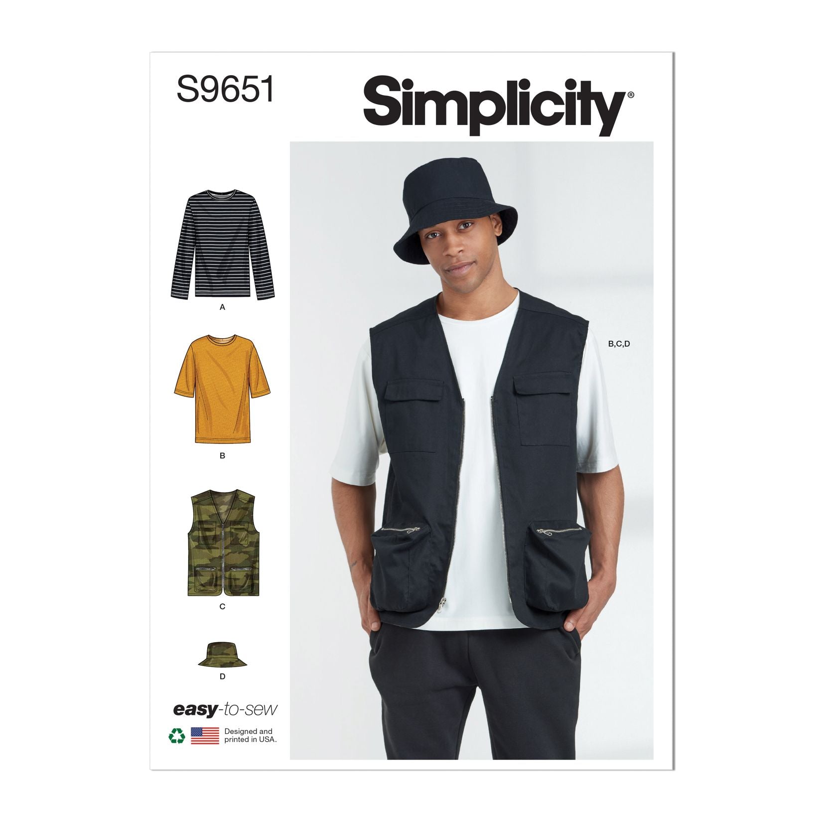 Symönster Simplicity 9651 - Top Väst - Hatt | Bild 7