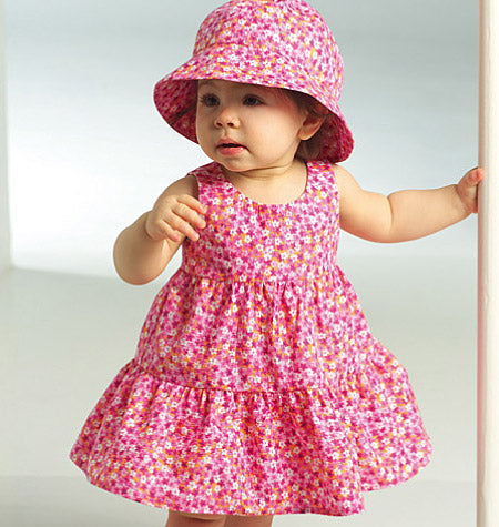 Symönster Butterick 5017 - Klännning Byxa - Baby - Hatt | Bild 1