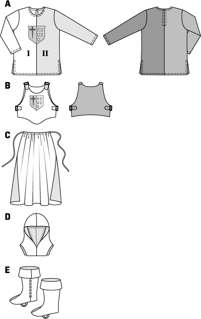 Symönster PDF symönster - Burda 9446 - Skjorta Historisk kostym - Pojke | Bild 5