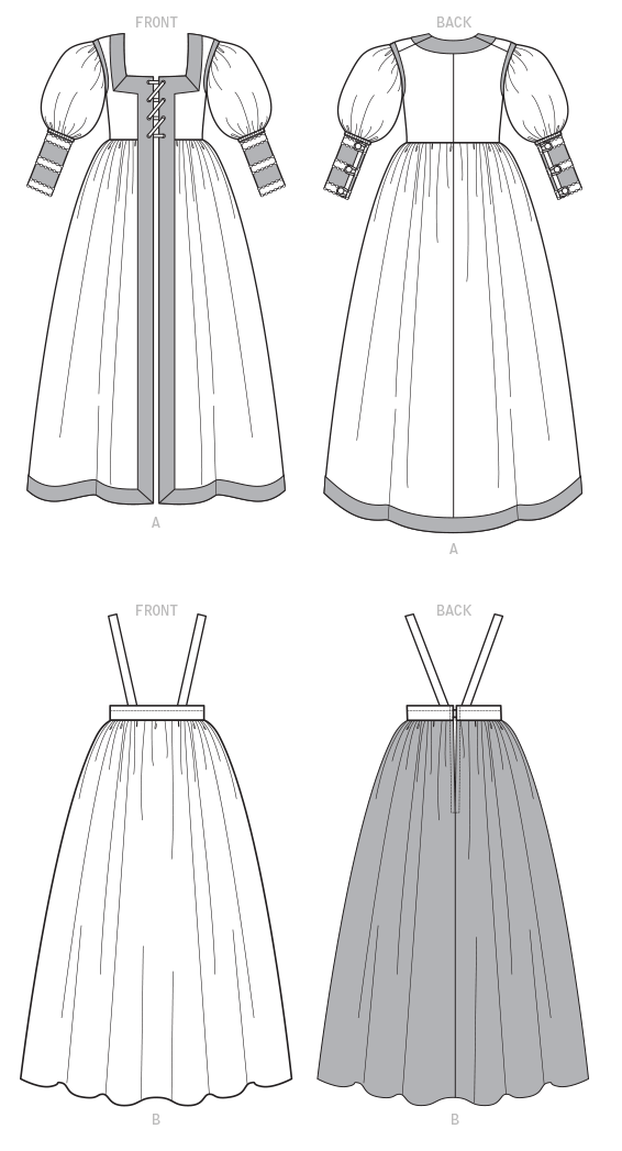 Symönster McCall´s 7763 - Kjol Historisk kostym - Dam - Design: Angela Clayton | Bild 6