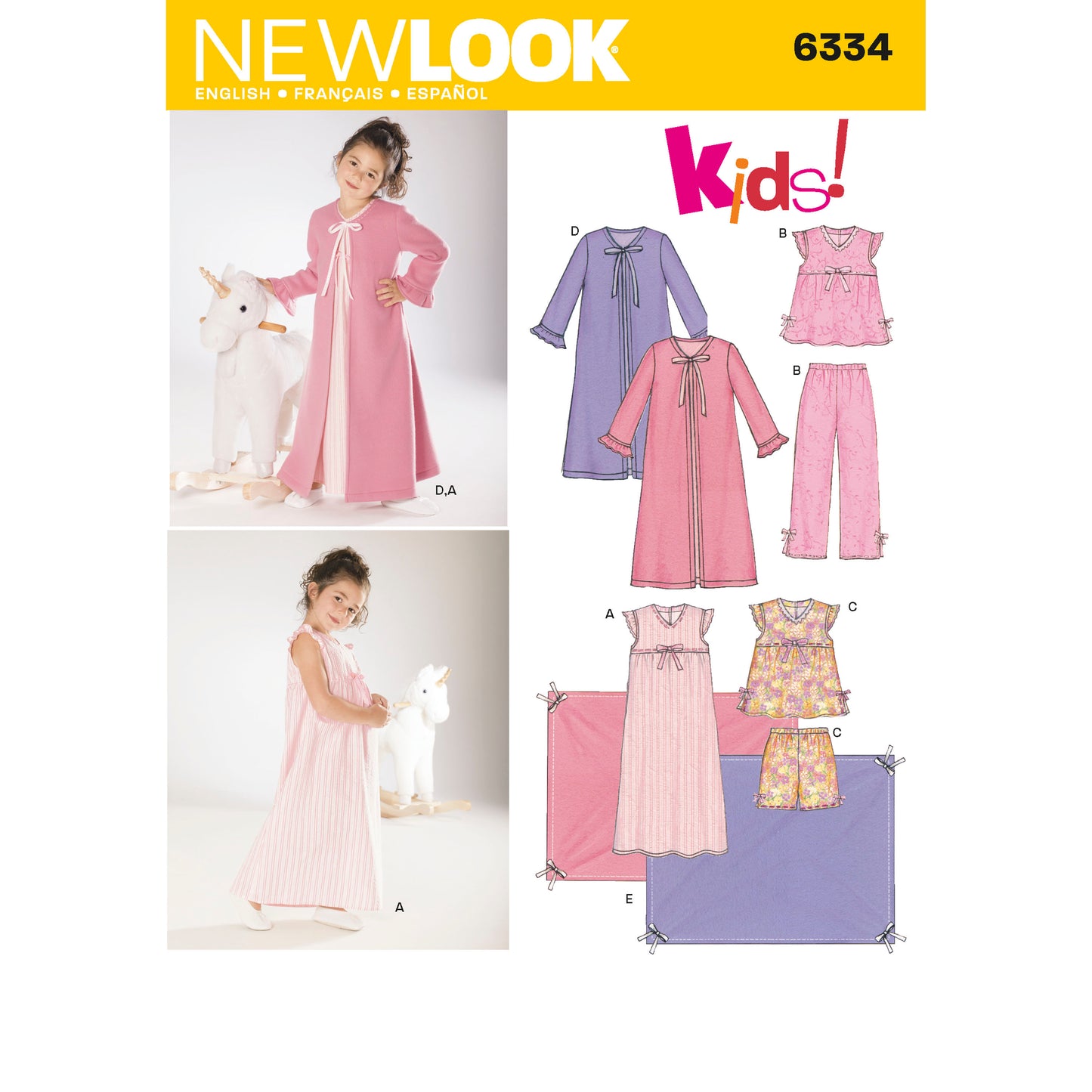 Symönster New Look 6334 - Pyjamas - Flicka - Filt | Bild 5