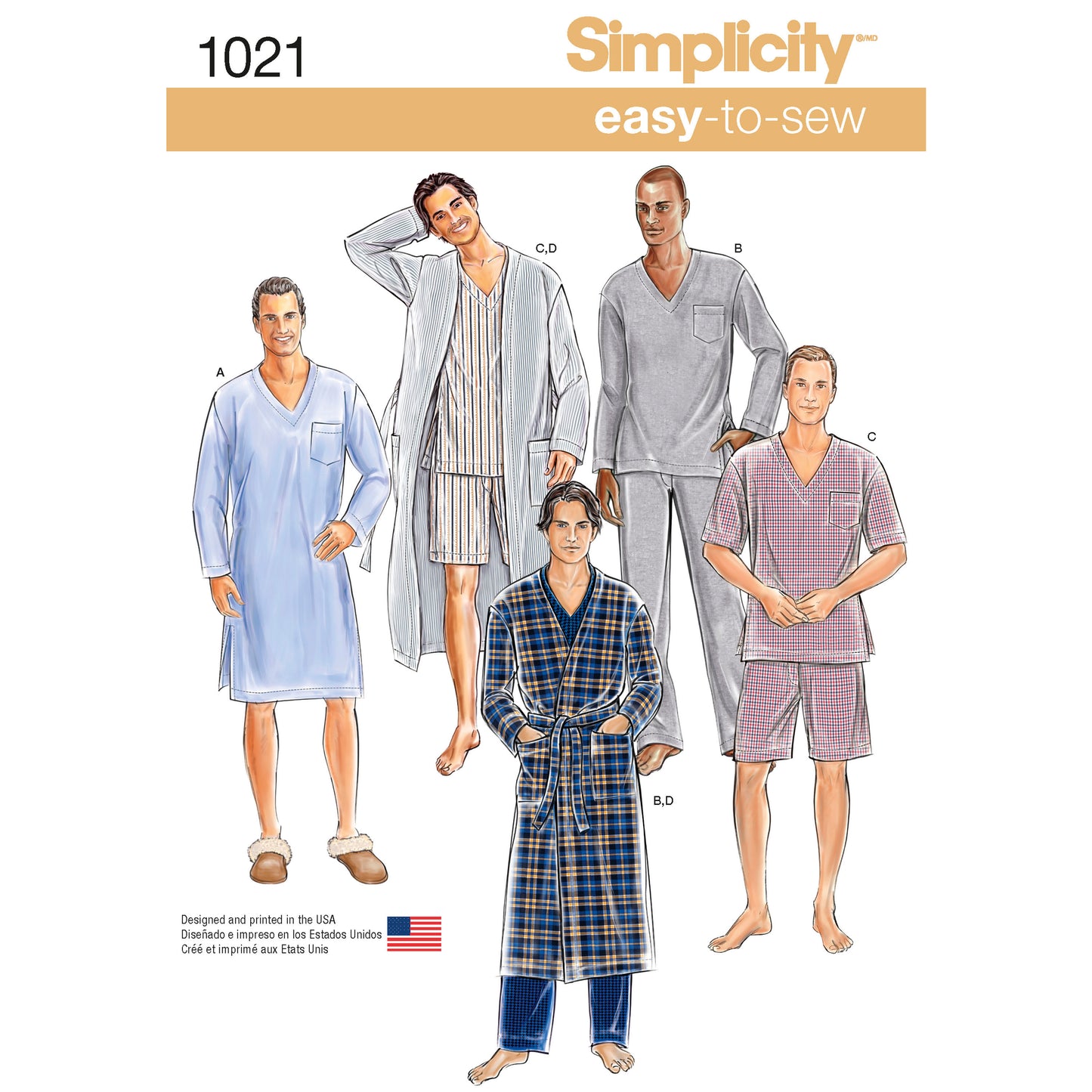 Symönster Simplicity 1021 - Top Skjorta Pyjamas | Bild 6