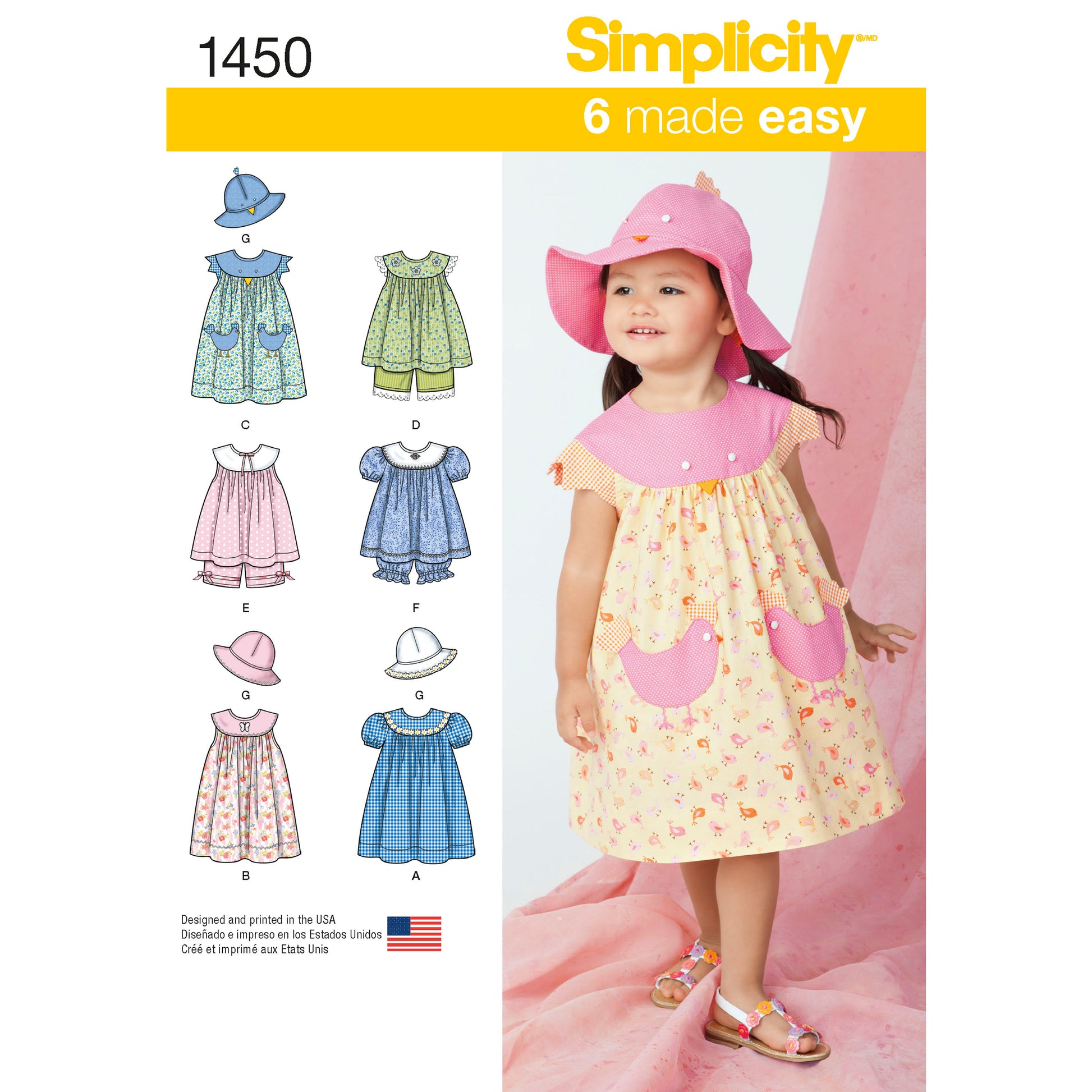 Symönster Simplicity 1450 - Klännning Top - Baby - Hatt | Bild 3