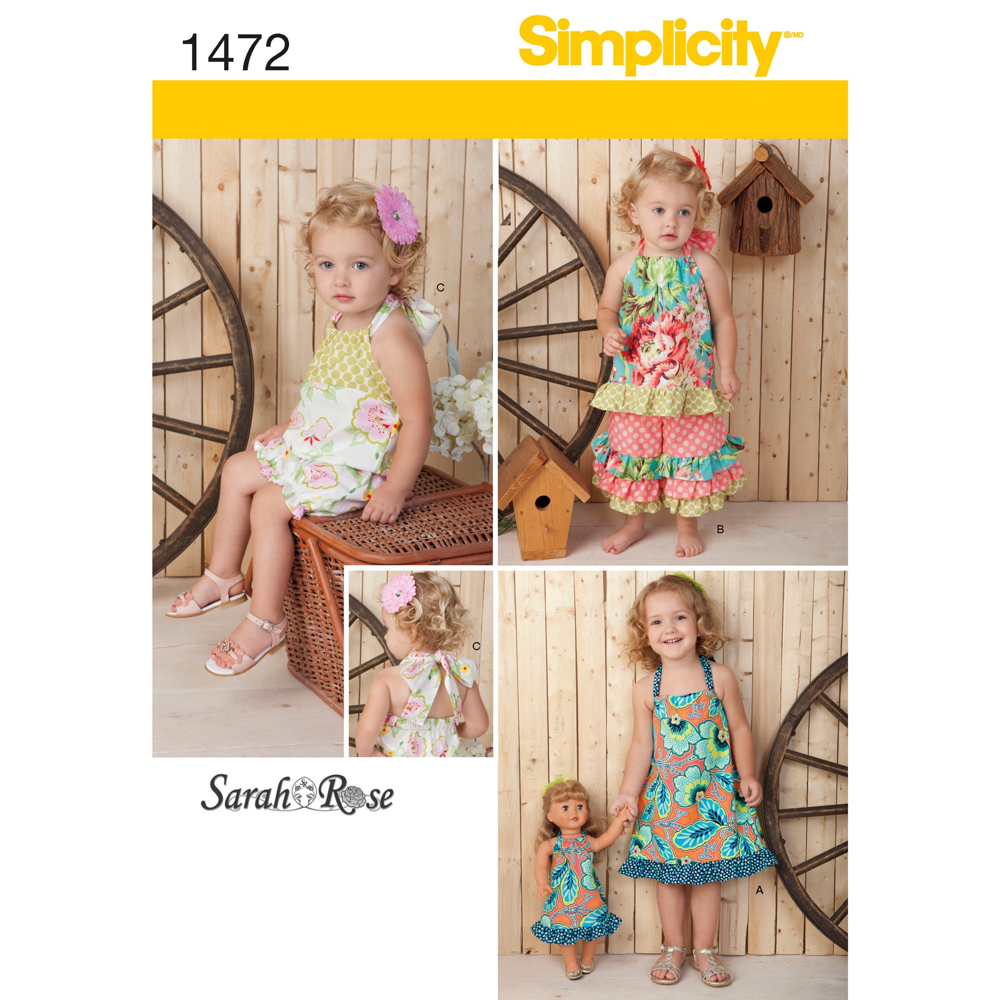 Symönster Simplicity 1472 - Klännning Top Byxa - Baby - Dockkläder | Bild 8