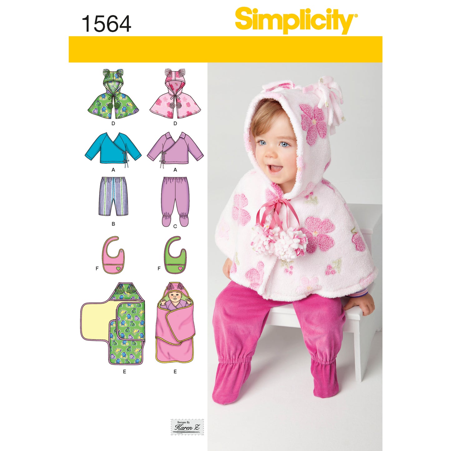 Symönster Simplicity 1564 - Top Byxa - Baby - Hatt Filt | Bild 4