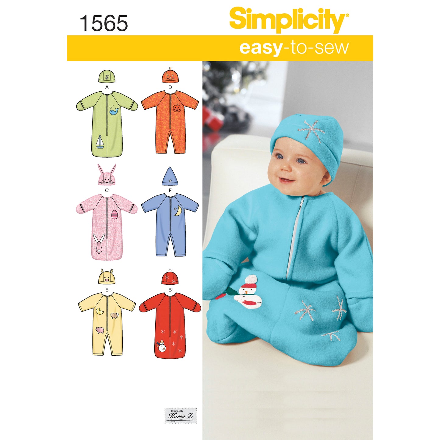 Symönster Simplicity 1565 - Baby - Hatt | Bild 3