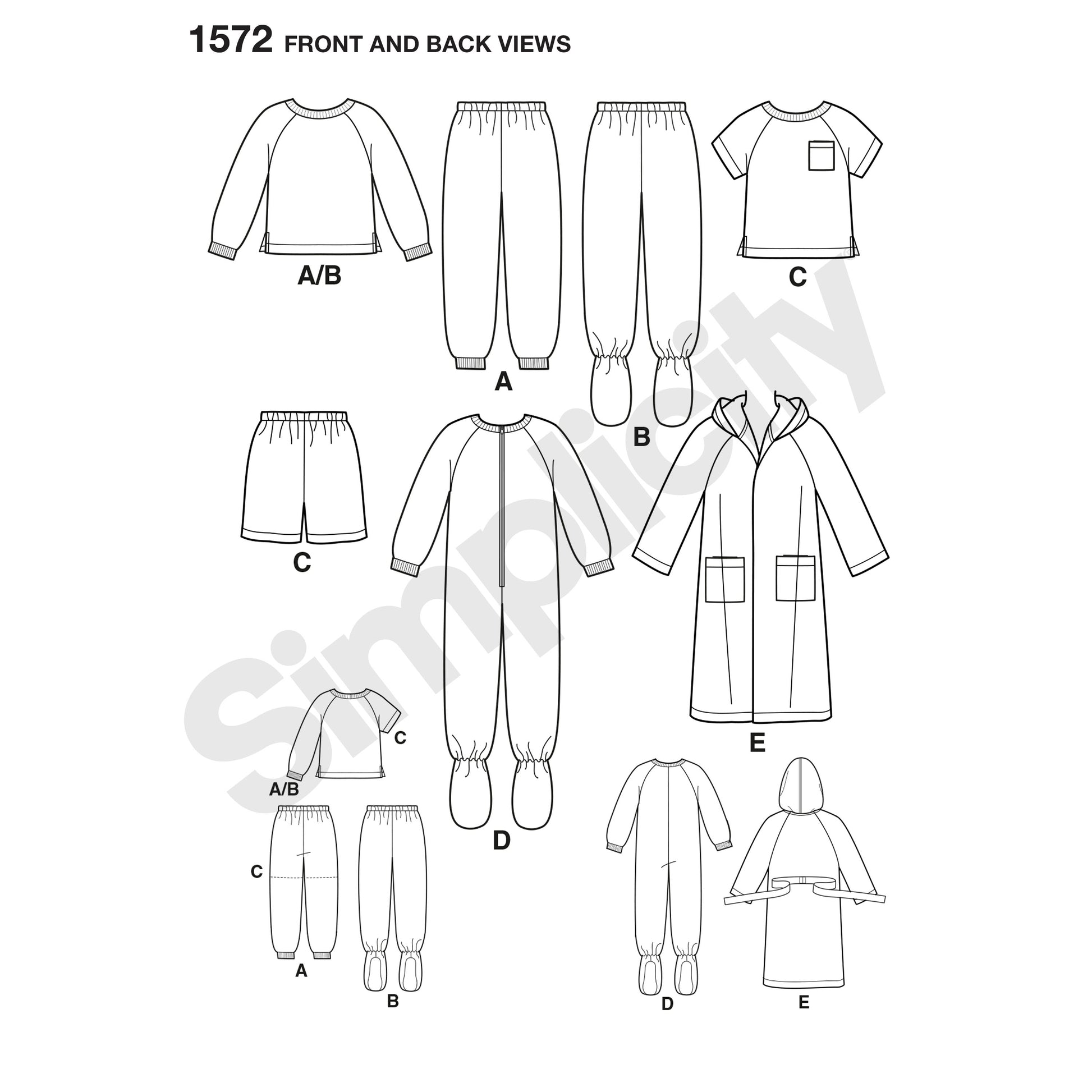 Symönster Simplicity 1572 - Byxa Skjorta Shorts - Baby - Hatt | Bild 7