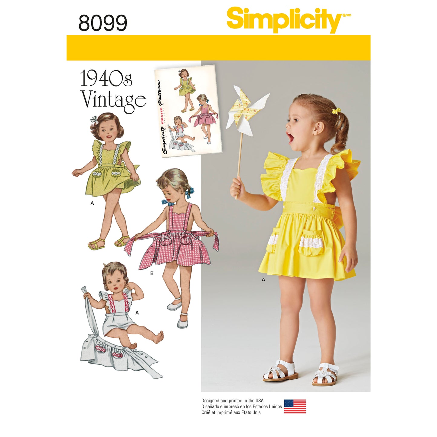 Symönster Simplicity 8099 - Kjol Vintage - Baby | Bild 7
