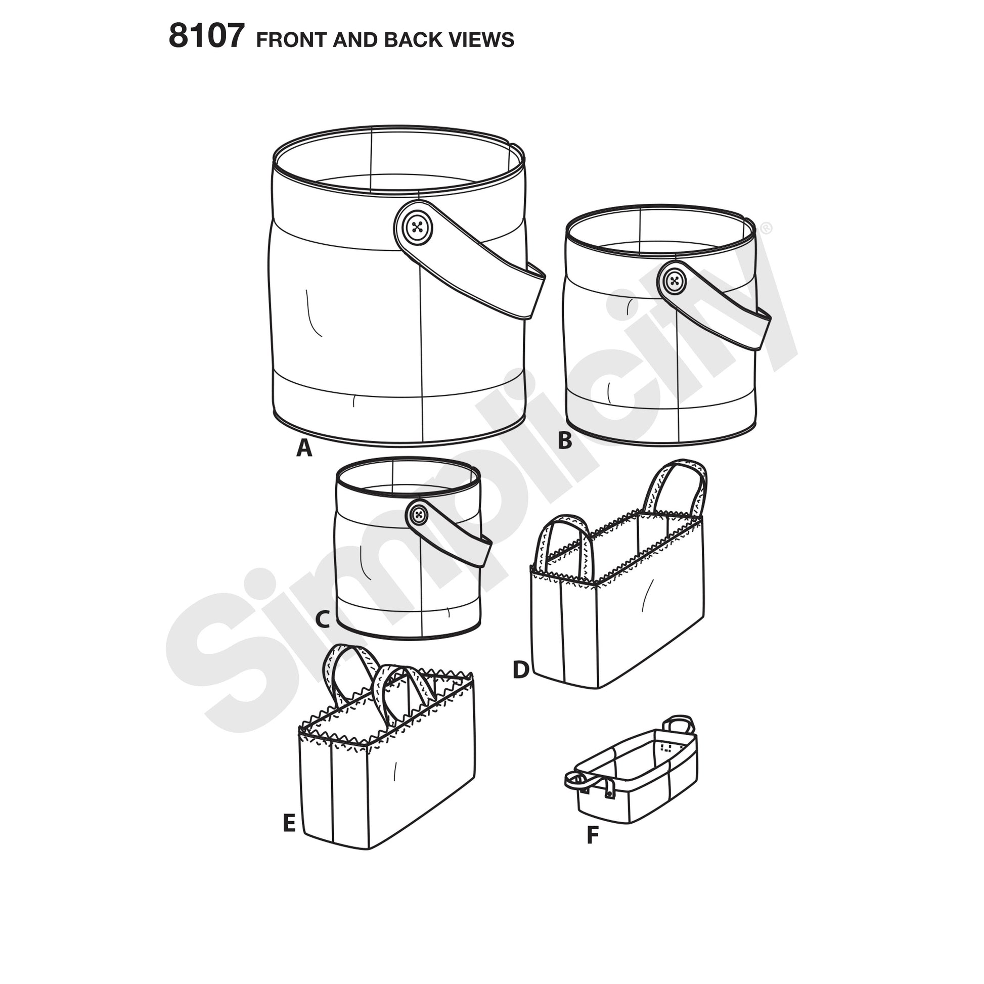 Symönster Simplicity 8107 - Bucket, Basket & Tote Organizers | Bild 8