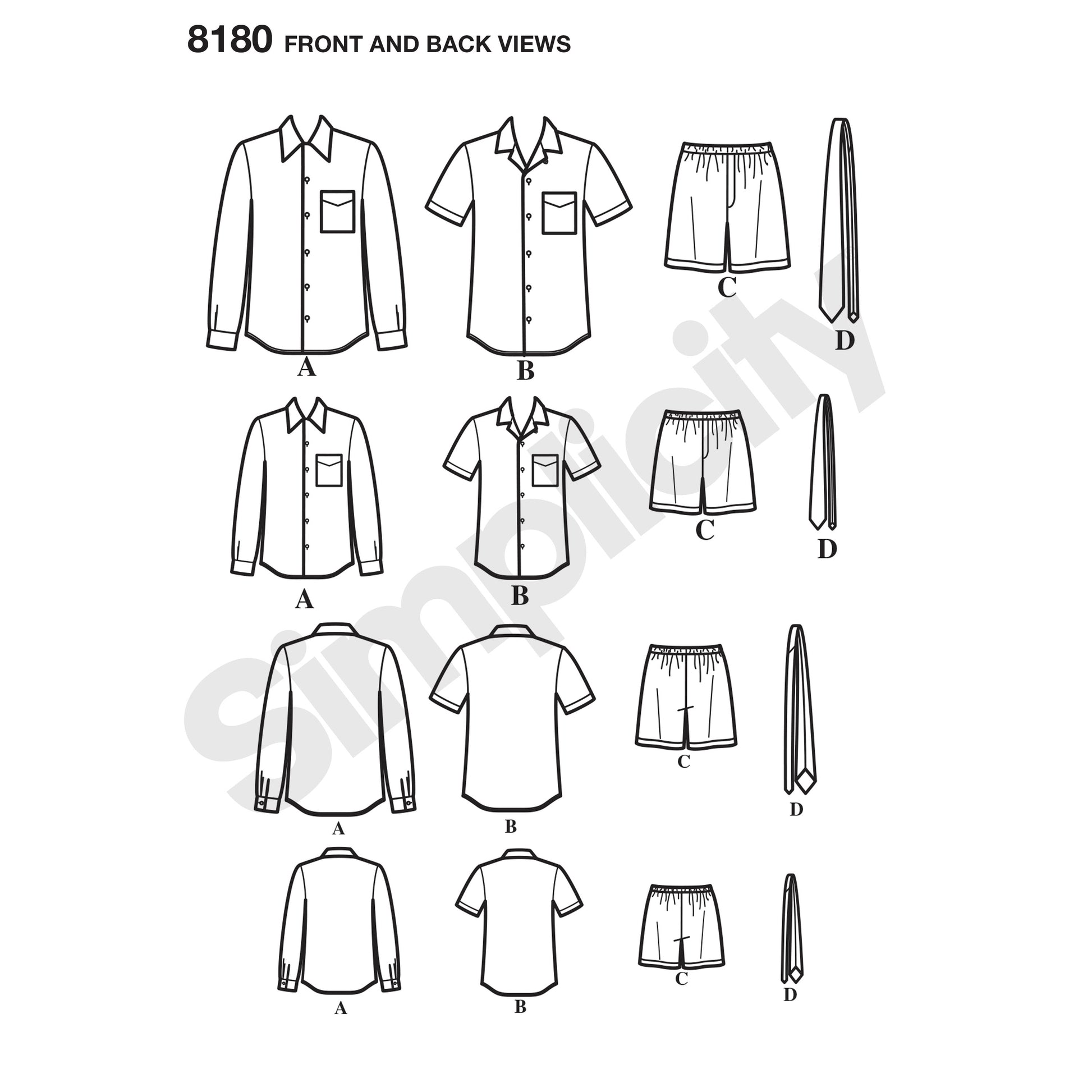 Symönster Simplicity 8180 - Skjorta Shorts - Pojke | Bild 5