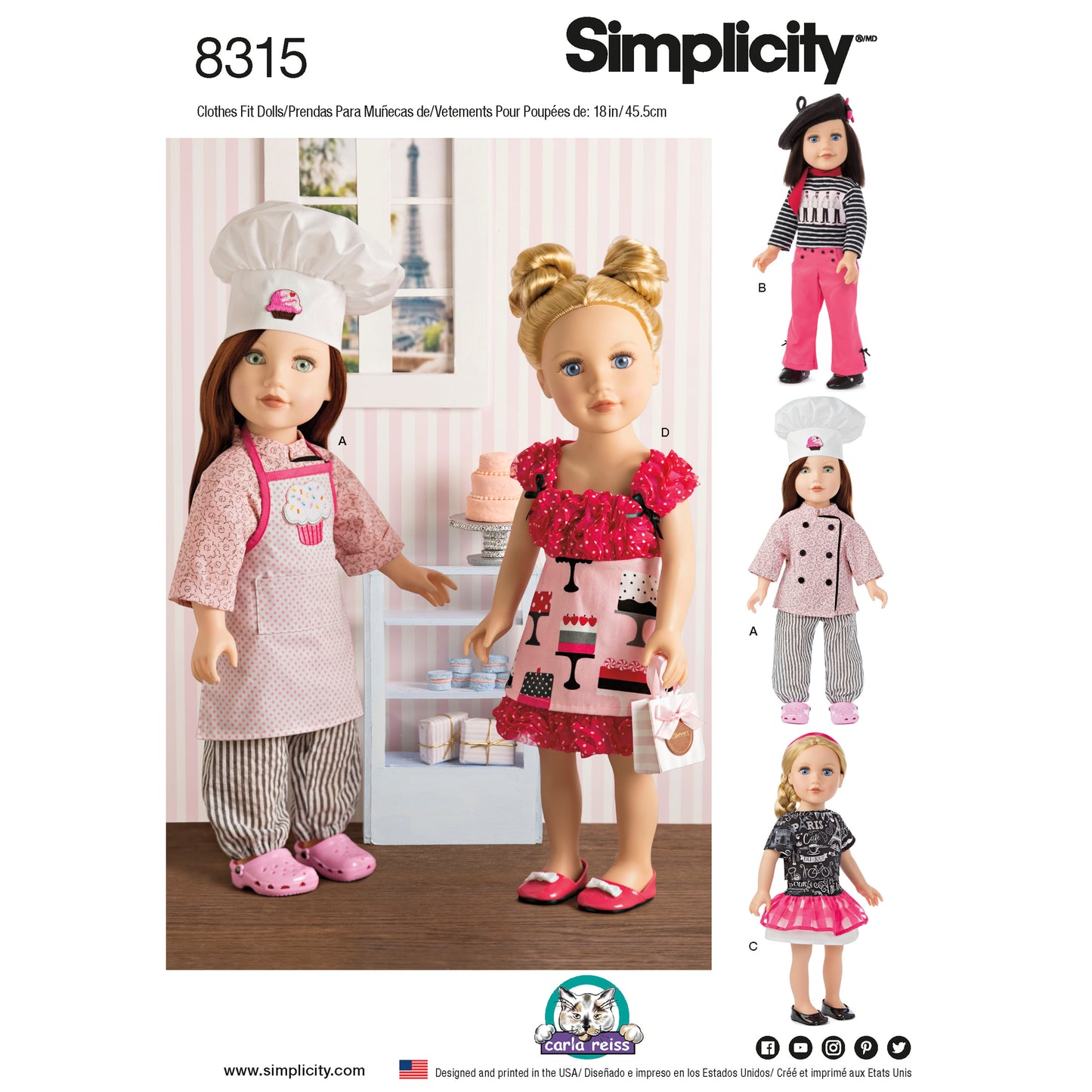 Symönster Simplicity 8315 - Kappa Skjorta - Dockkläder Väska Accessoarer | Bild 7