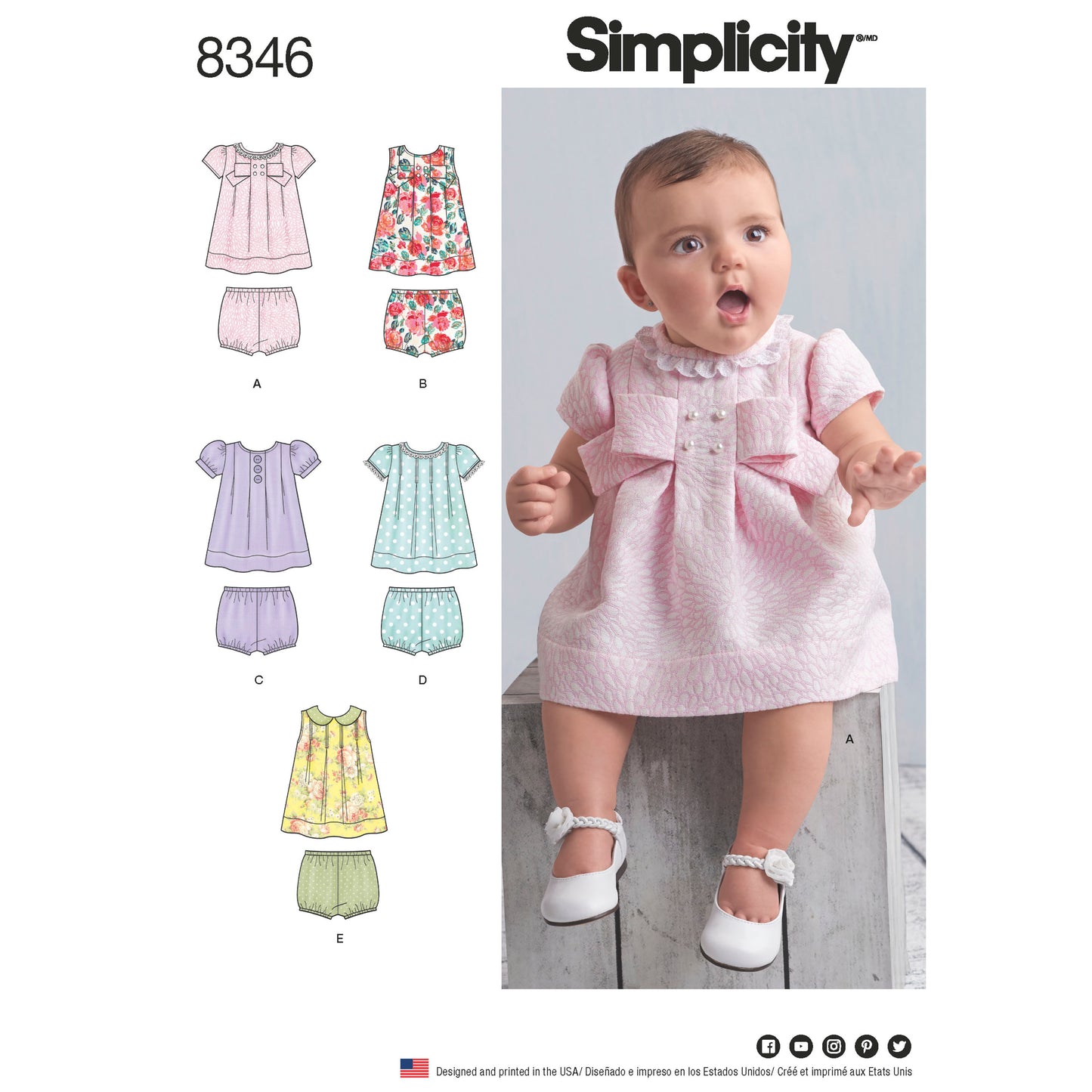 Symönster Simplicity 8346 - Klännning - Baby | Bild 2