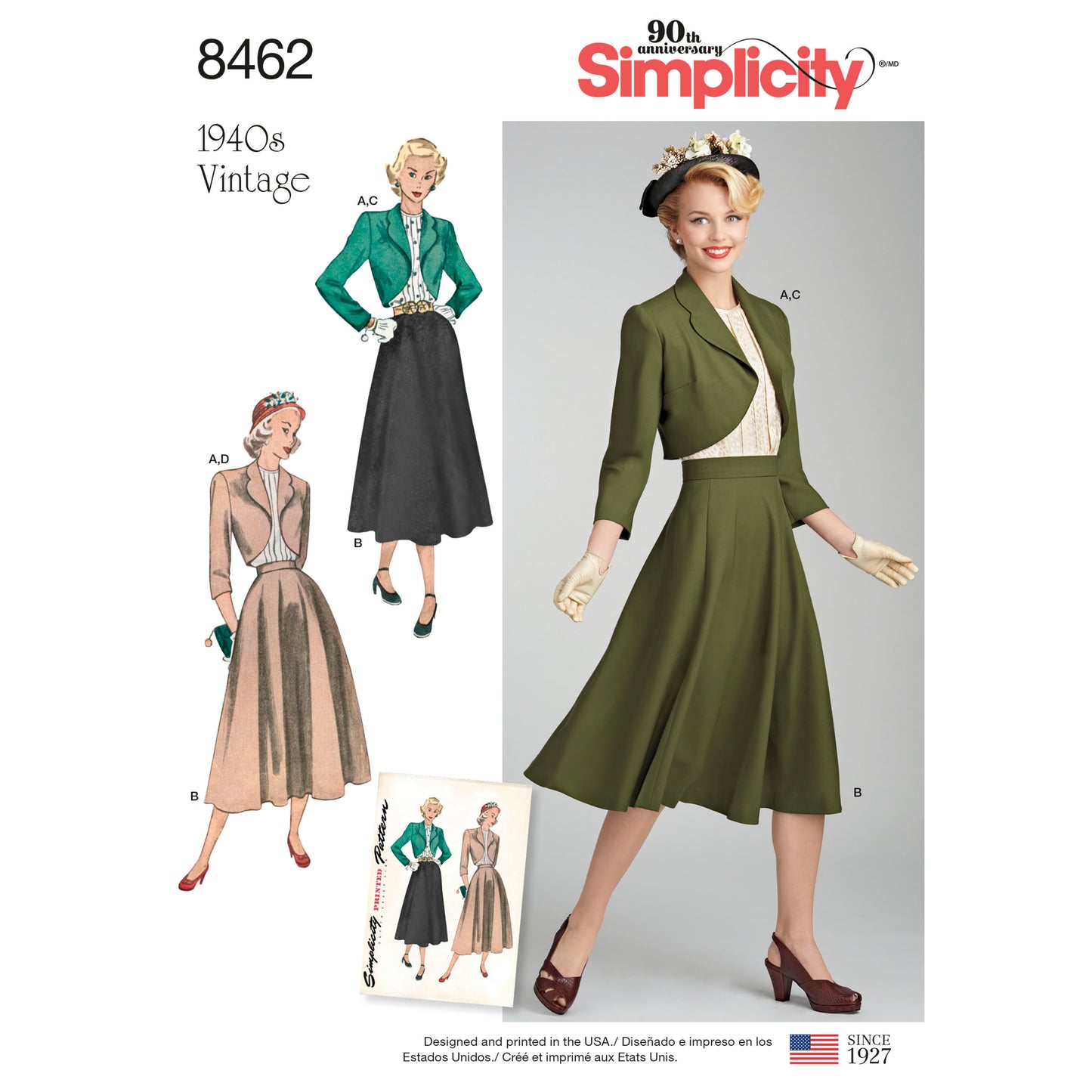 Symönster Simplicity 8462 - Blus Kjol Vintage Jacka Utklädningskläder - Dam | Bild 6