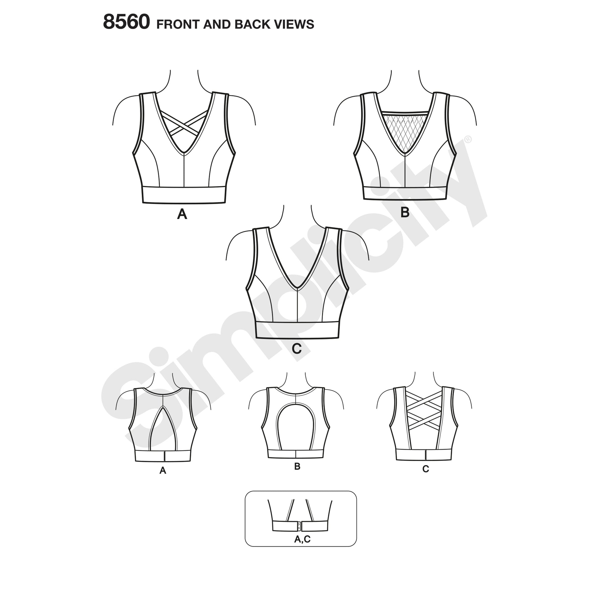 Symönster Simplicity 8560 - Sportkläder - Dam - Idrott | Bild 5