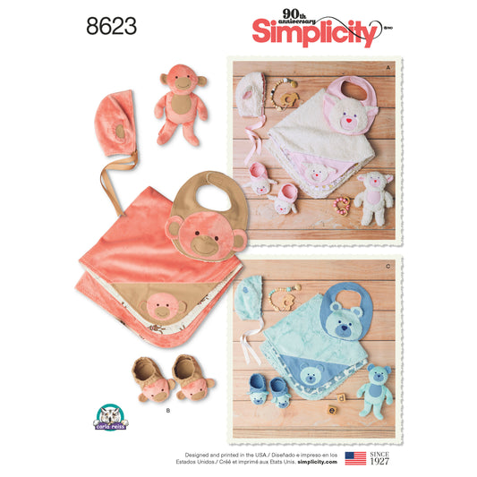 Symönster Simplicity 8623 - Baby - Hatt Filt Accessoarer | Bild 2