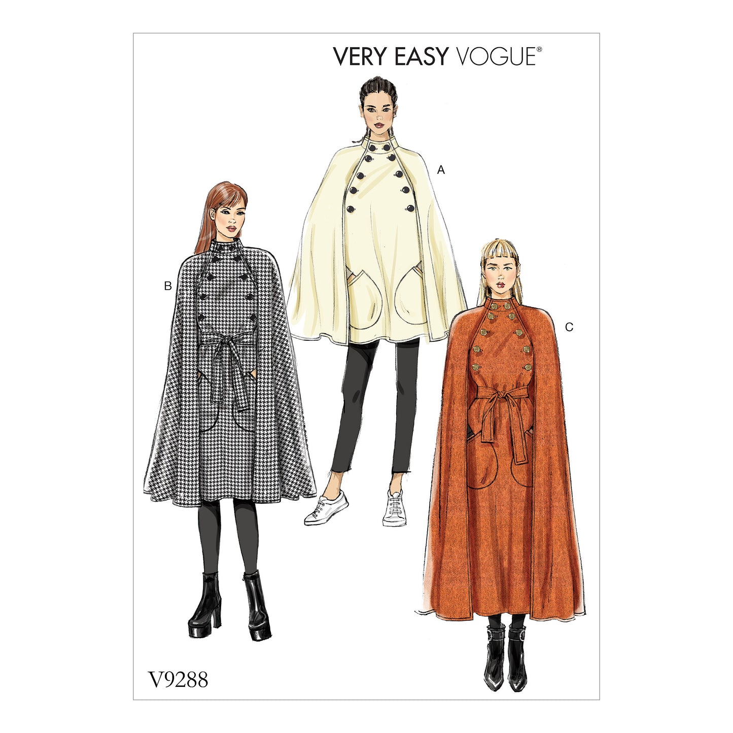Symönster Vogue Patterns 9288 - Kappa - Dam | Bild 7