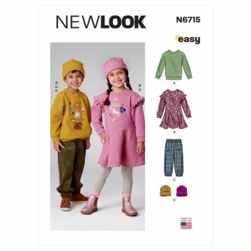 New Look 6715 - Klänning Byxa Tröja - Flicka Pojke