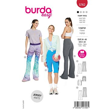 Burda 5762 - Byxa Shorts Sportkläder - Dam