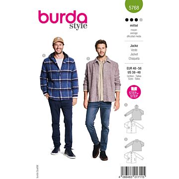 Burda 5768 - Jacka Skjorta - Herr