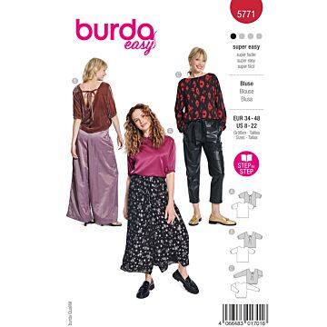 Burda 5771 - Blus Top - Dam